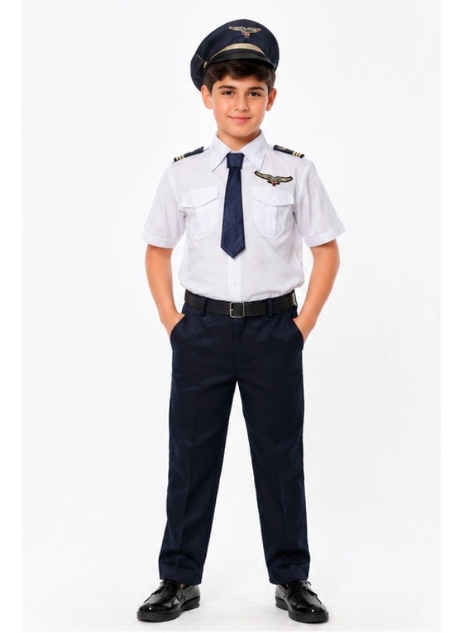 costumax Pilot uniform with white shirt for boys - Image 4
