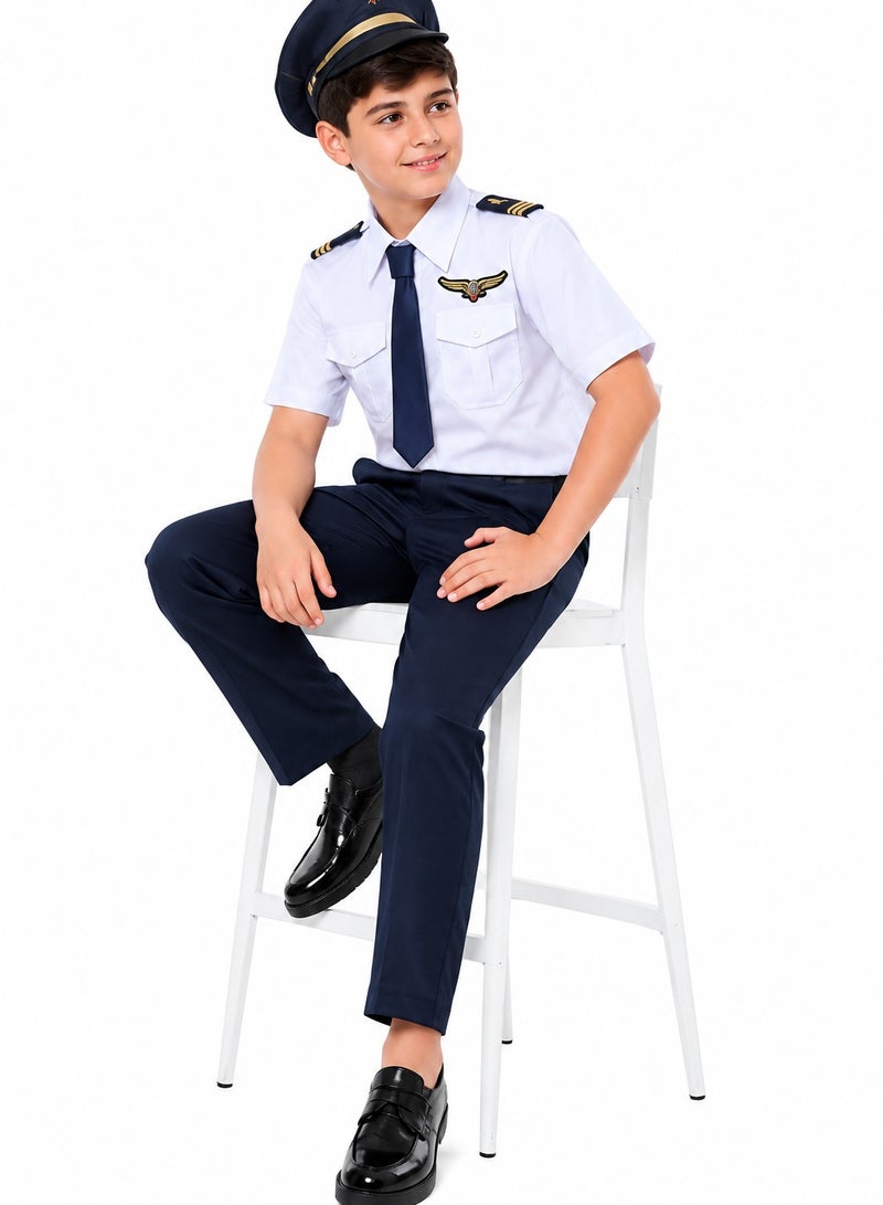 costumax Pilot uniform with white shirt for boys - Image 3