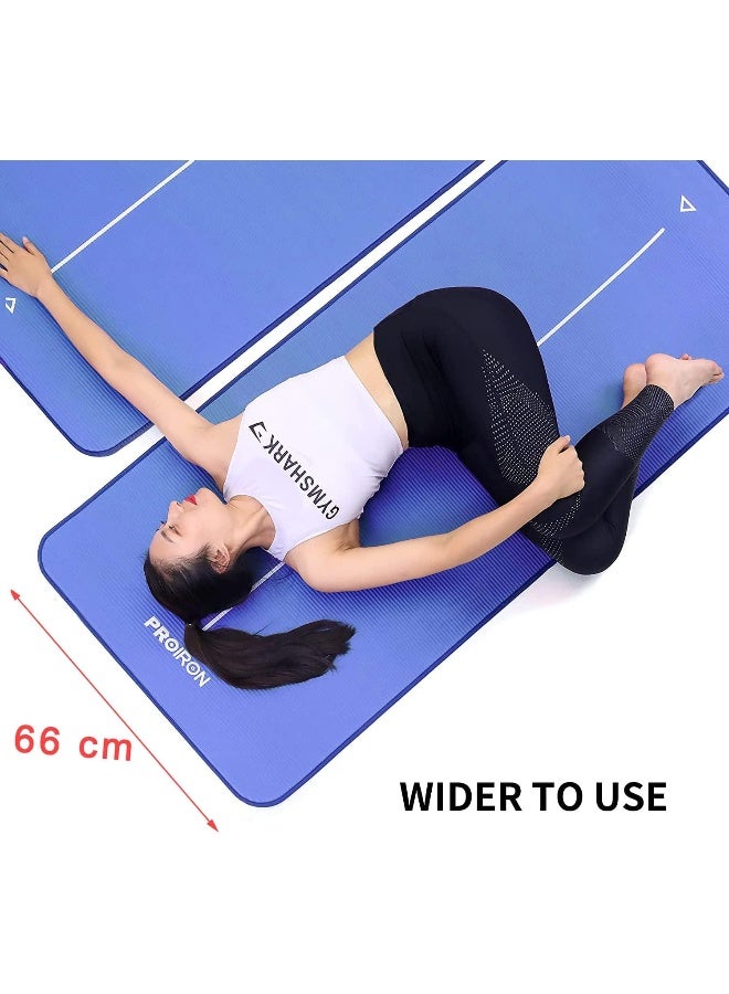Nariele Yoga Mat Non-Slip Eco Friendly NBR All-Purpose 10mm Thick Exercise Mat High Density Anti-Tear Pilates Mat with Carrying Strap for Yoga Pilates and Gymnastics - Image 3