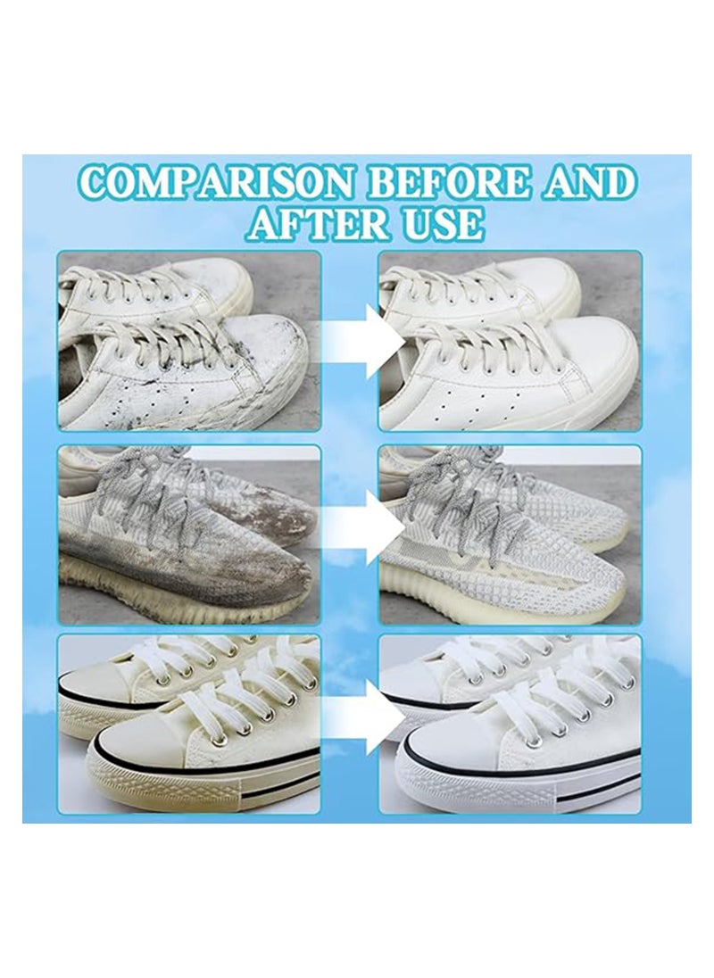 Excefore - Shoe Cleaning Kit, 100ml White Shoe Cleaner, Shoe Cleaner Sneakers Kit Removes Dirt and Stain, Sneaker Cleaning kit for White Shoes, Suede, Leather, Knit, Boots, Canvas, Fabric - Image 1