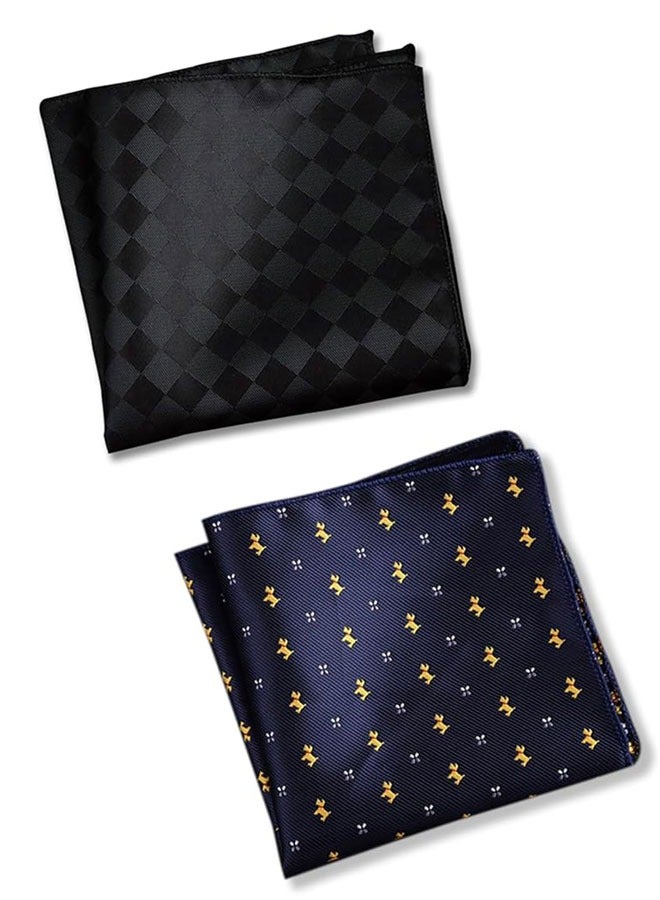 4 Pack Pocket Squares for Men Men's Handkerchief Mens Pocket Squares Set Hankies for Wedding Party Assorted Colors 23 x 23 cm - Image 4