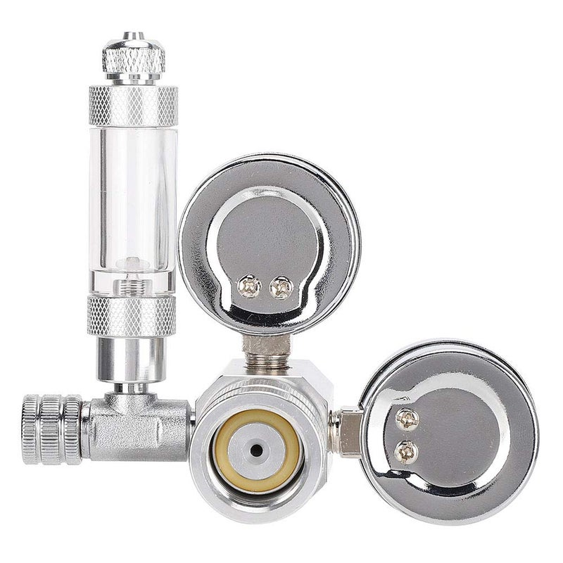 Aquarium CO2 Regulator, Bubble Counter Check Valve with Dual Gauge Display, Applicable for Aquatic Plant Growth (Ordinary Large Double Table - Image 3
