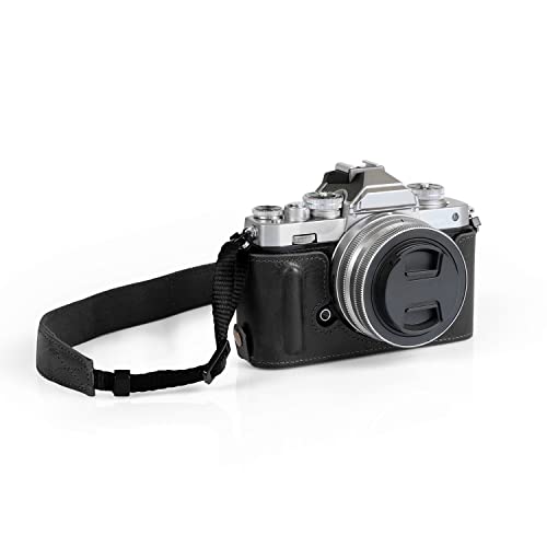 MegaGear MG2016 Ever Ready Genuine Leather Camera Half Case Compatible with Nikon Z fc Black - Image 1
