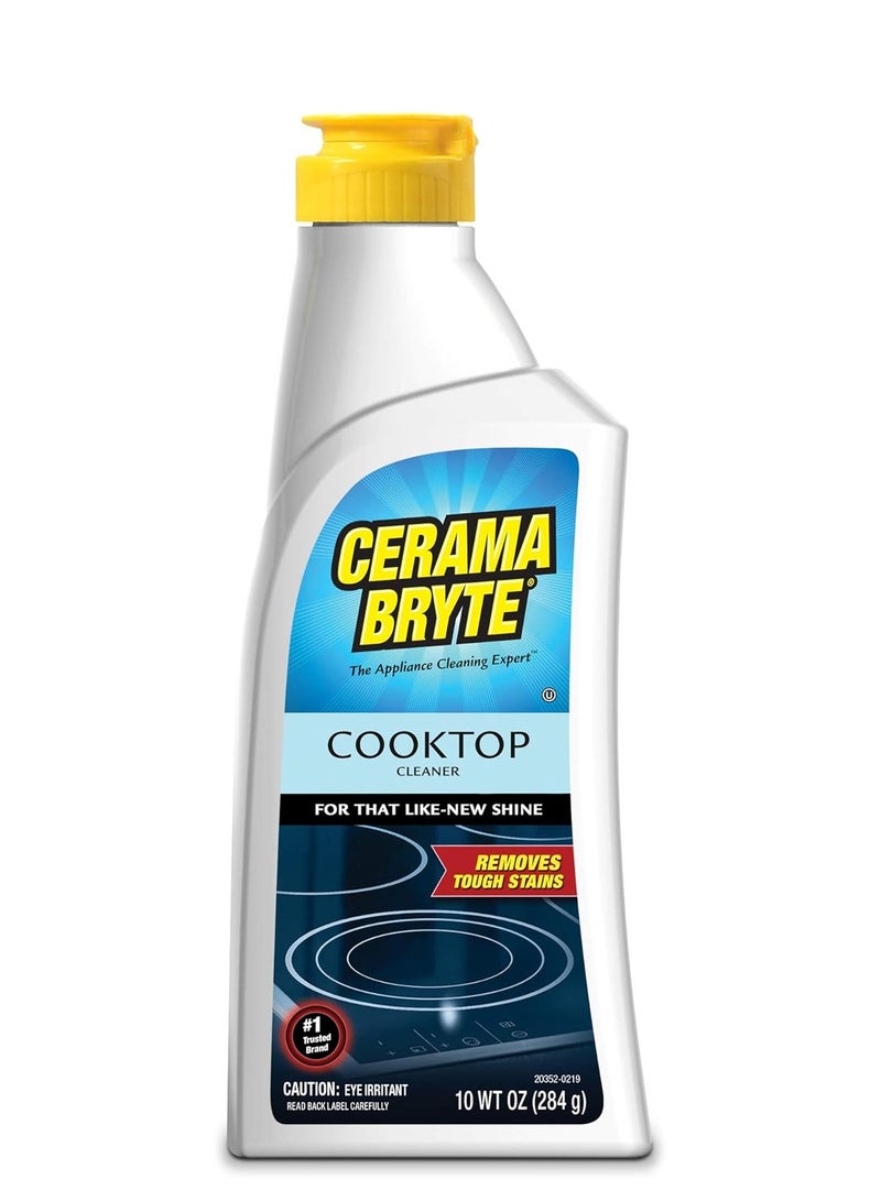 Cerama Bryte Removes Tough Stains Cooktop and Stove Top Cleaner for Glass - Ceramic Surfaces, 10 Ounces, 1 Pack