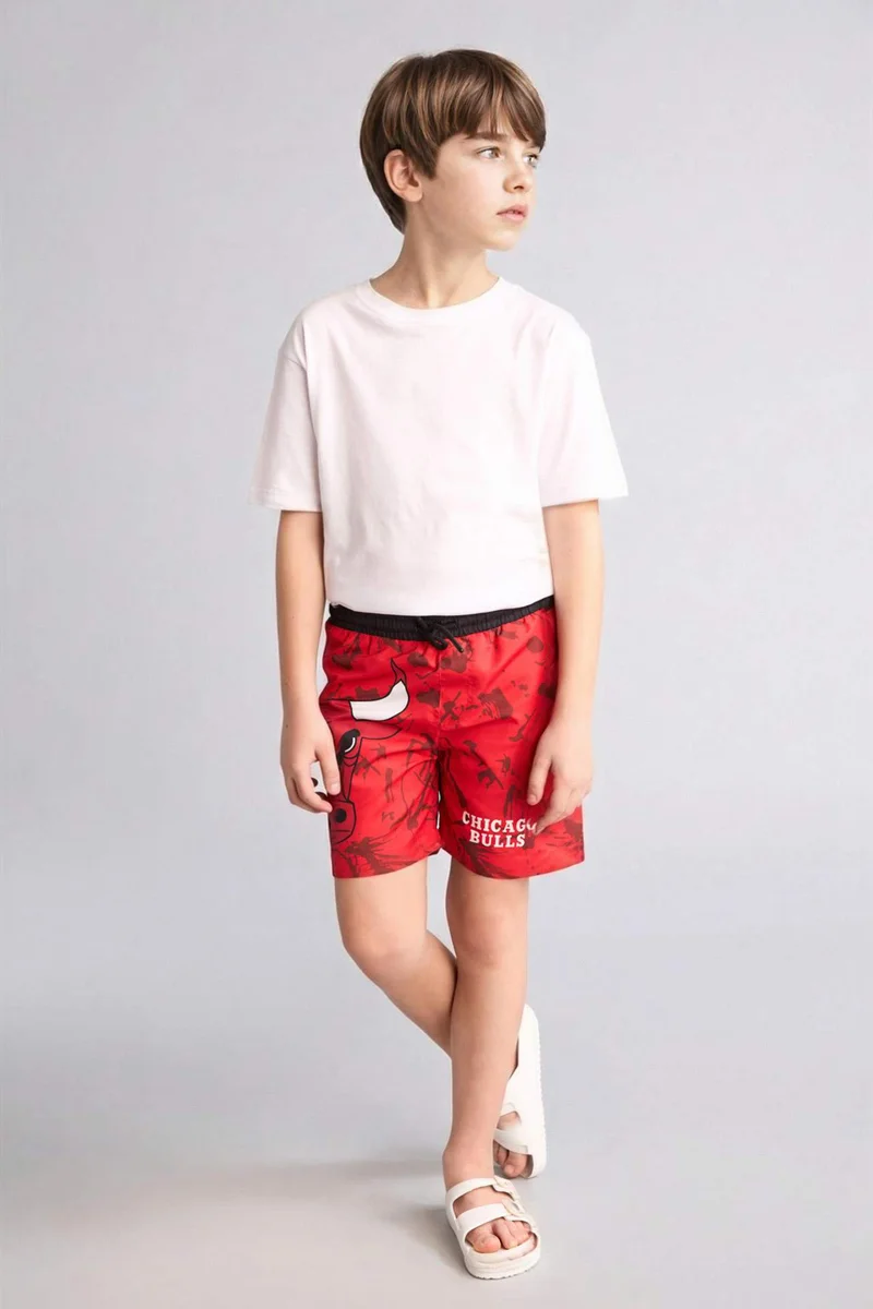 ديفاكتو Boy Regular Fit Chicago Bulls Licensed Swim Shorts