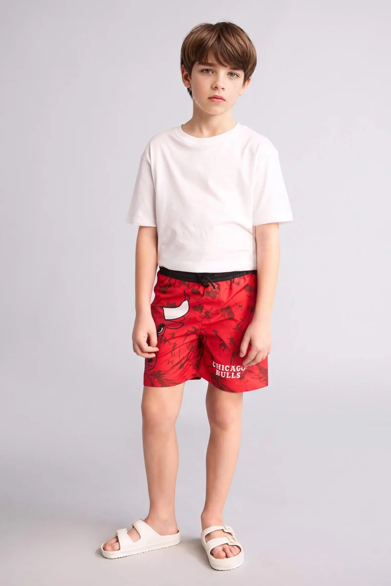 ديفاكتو Boy Regular Fit Chicago Bulls Licensed Swim Shorts