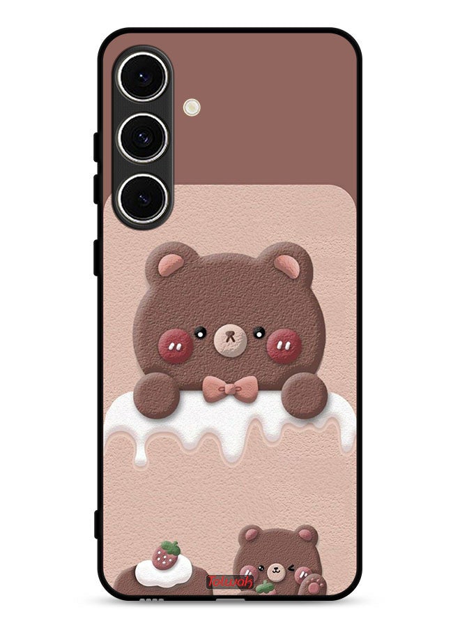 Tolwak Samsung Galaxy S24 FE 5G Protective Case Cover Bear Strawberry - Image 1