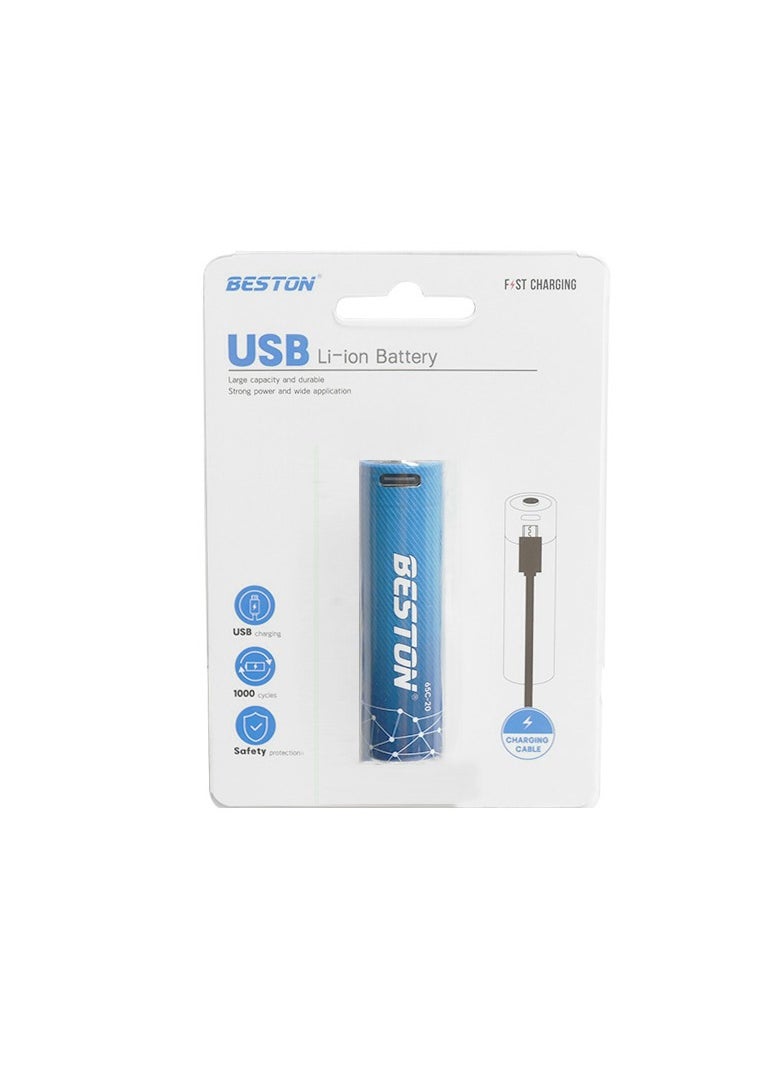 Beston 3.7V 18650 Rechargeable Lithium Battery Type C - Pack of 1
