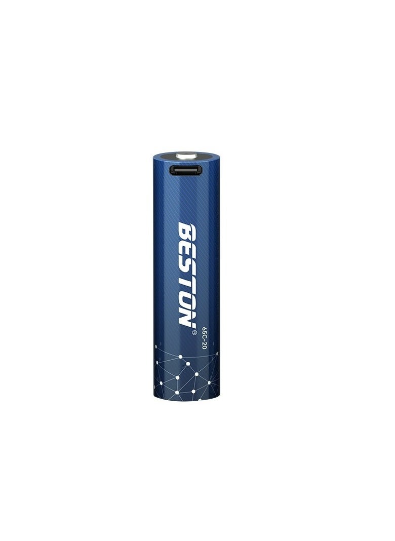 Beston 3.7V 18650 Rechargeable Lithium Battery Type C - Pack of 1