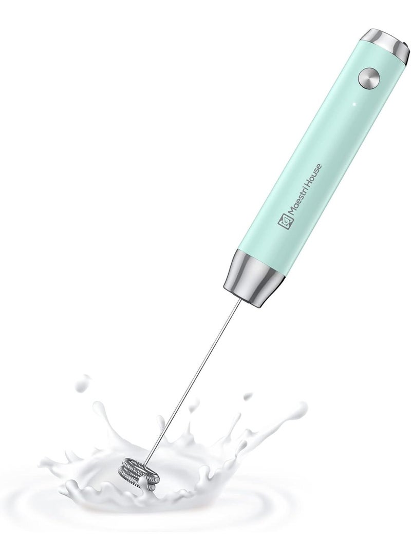 Maestri House Rechargeable Milk Frother, Handheld Electric Foam Maker Waterproof Detachable Stainless Steel Whisk Drink Mixer Foamer for Lattes, Cappuccino - Image 1