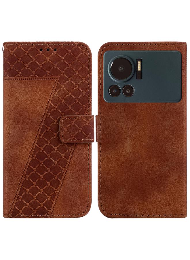 اس-توب جراب لهاتف Infinix Note 12 VIP مصنوع من الجلد المنقوش على شكل سبعة - Image 1