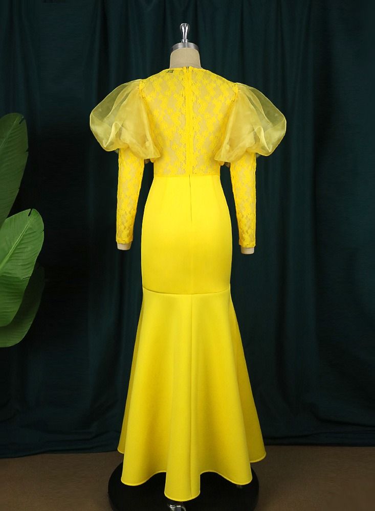Loquat Fashionable And Generous Dress Yellow  - Image 2