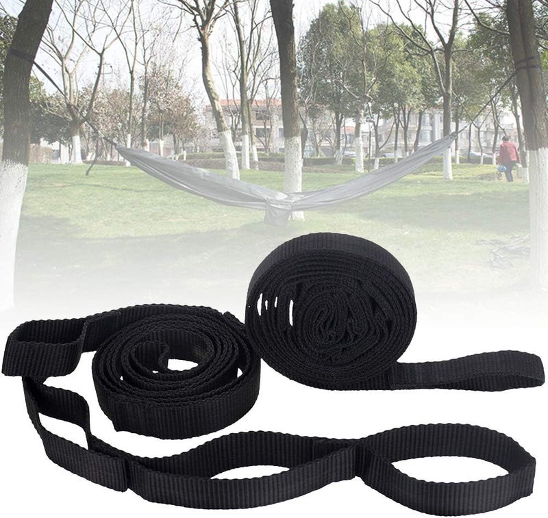 RICH 2Pcs Hammock Straps - Hammock Tree Straps Set,No Stretch Suspension System Kit,200cm Adjustable Outdoor Tree Hanging Yoga Tied Rope Belt for Camping Hiking - Image 4