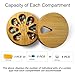 CHIEMOT Bamboo Wood Weekly Pill Organizer for Medicine Vitamin Supplement Arthritis Friendly 7Day Pill Box Medium Container Holder Daily Portable Travel Pill Case Keeper Dispenser - Image 4