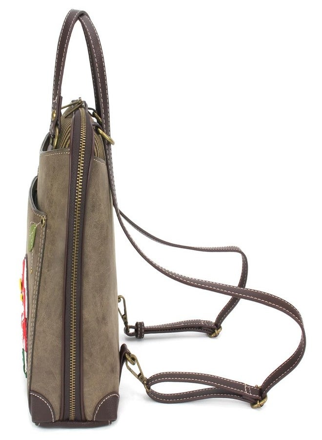 CHALA Convertible Backpack Purse - Women Convertible Shoulder Purse with Adjustable Strap, Mushroom - Stone Gray, M - Image 2