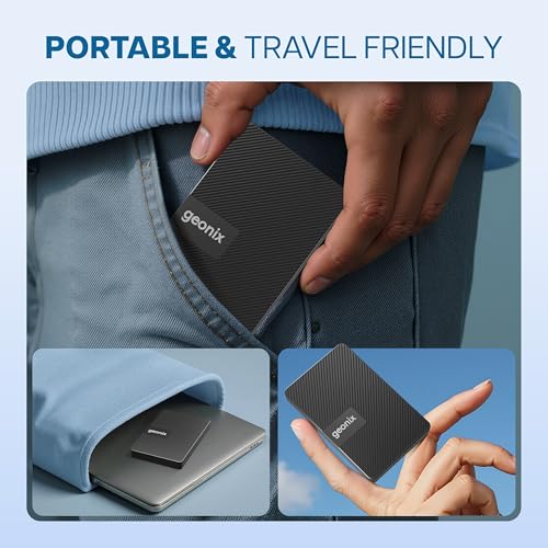 GEONIX PowerShell S3 500GB Portable External Hard Drive 2.5-Inch SATA USB 3.1, Up to 5Gbps with UASP Support, Tool-Free Setup, LED Indicator, Compatible with Windows/Mac/Linux (3 Yr Warranty)(Black) - Image 4