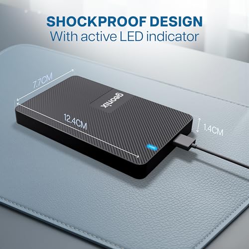 GEONIX PowerShell S3 500GB Portable External Hard Drive 2.5-Inch SATA USB 3.1, Up to 5Gbps with UASP Support, Tool-Free Setup, LED Indicator, Compatible with Windows/Mac/Linux (3 Yr Warranty)(Black) - Image 5