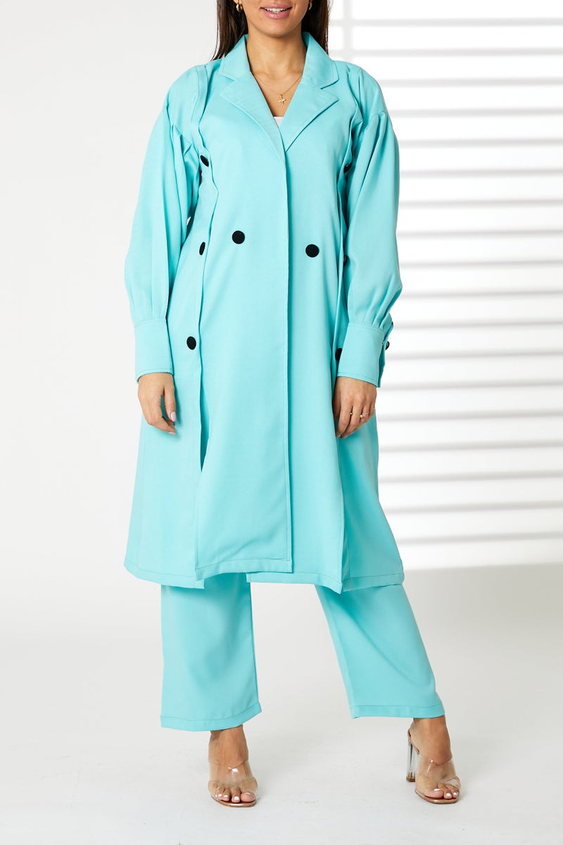 Moistreet Barbie Crepe Trench Coat Set - Image 1