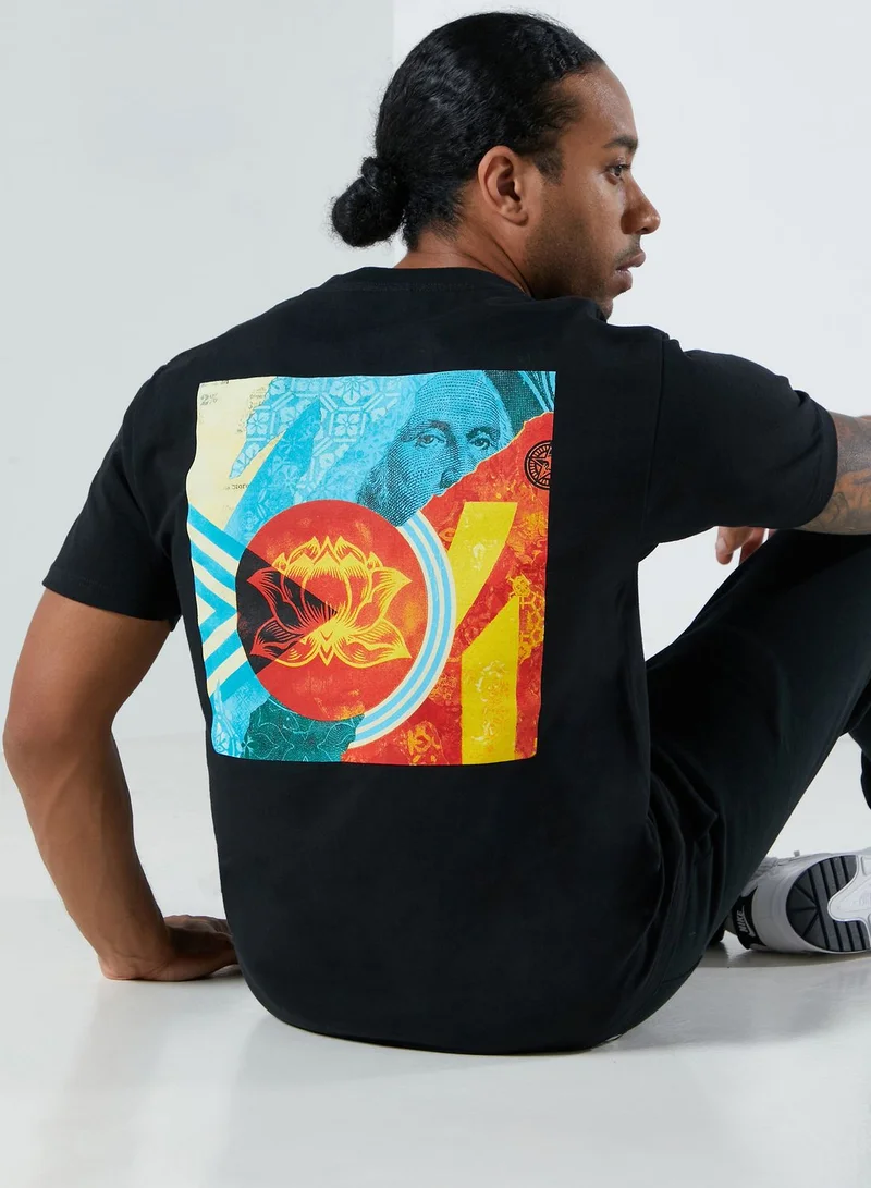 OBEY Fan The Flames Canvas T-Shirt