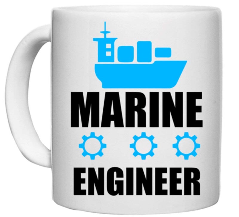 UDNAG White Ceramic Coffee/Tea Mug 'Engineer | Marine Engineer' Perfect for Gifting [330ml] - Image 2