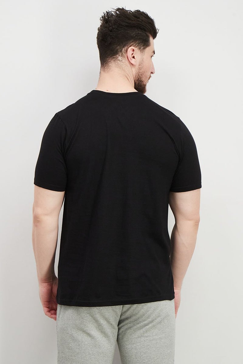 DIFUZED Men Crew Neck Short Sleeve Graphic T-shirt, Black - Image 4