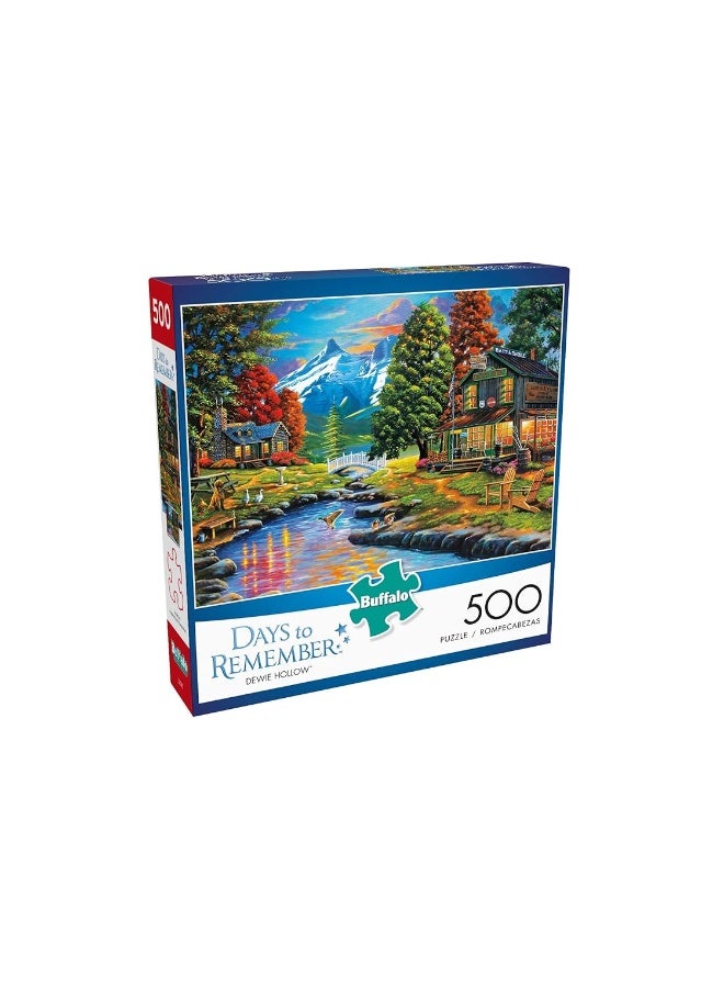 Buffalo Games - Days to Remember - Dewie Hollow - 500 Piece Jigsaw Puzzle , Orange, Yellow, Green , 21.25"L X 15"W - Image 1