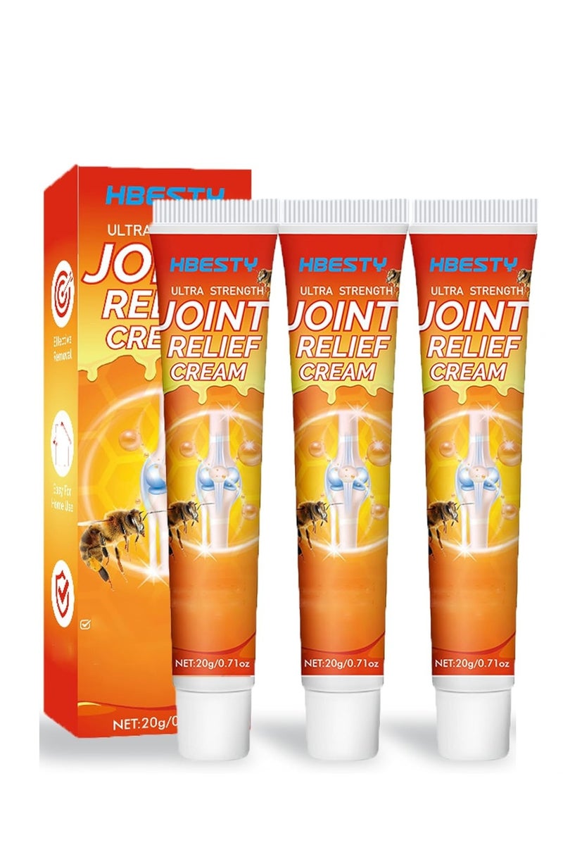 HBESTY 3 PACK Hbesty Joint Relief Cream Ultra Strength, Curemedici New Zealand Bee Venom Professional Care Gel for Knees, New Zealand Bee Venom Joint u0026 Bone Gel Cream for Women Men - Image 1