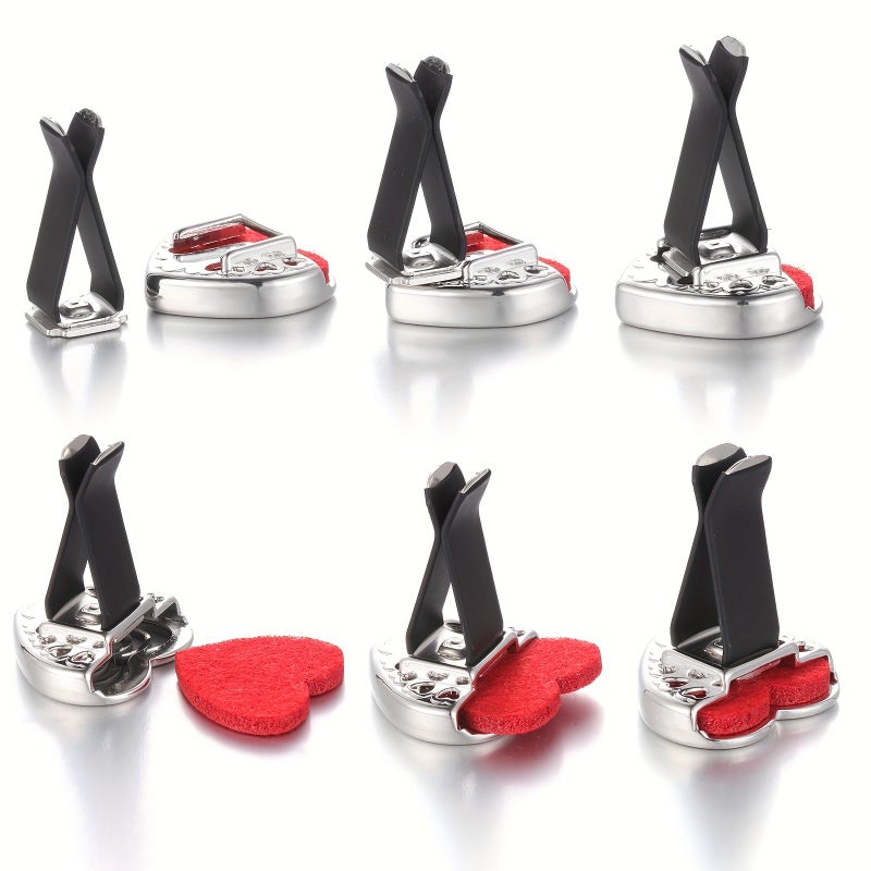 Love Heart Refillable Car Air Freshener Perfume Diffuser Clip For Auto Vent With 10pcs Heart Pads 2 - Image 4