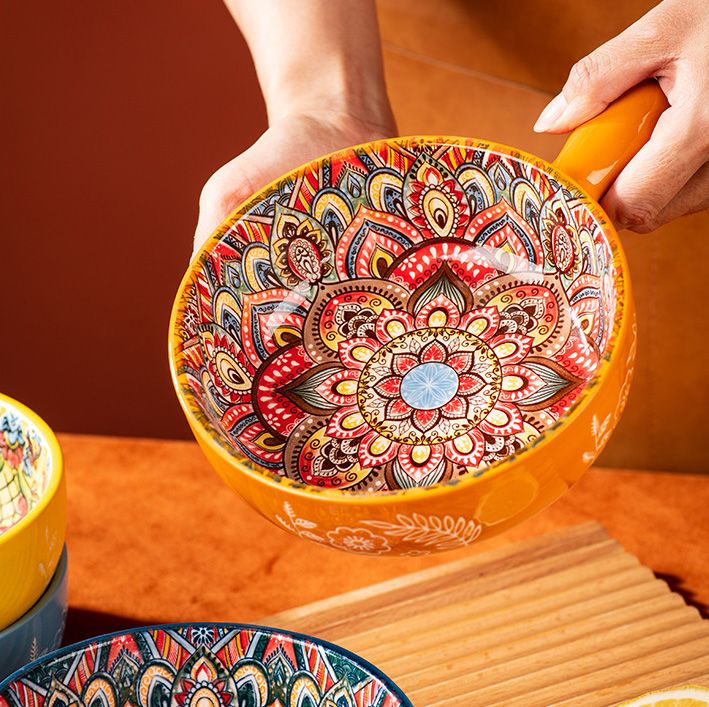 Ceramic Serving Bowl with Handle - Image 3