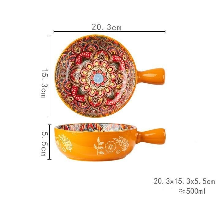 Ceramic Serving Bowl with Handle - Image 2