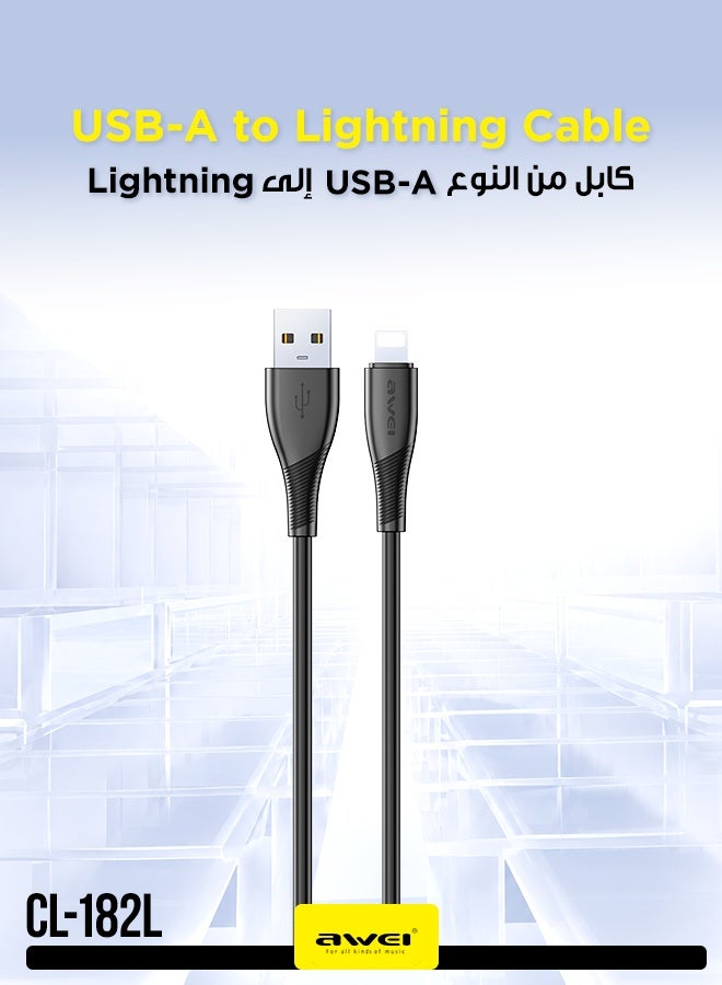 أوي كيبل شحن آيفون اصلي CL-182L - كيبل شحن سريع من النوع تايب اي إلى لايتنق، طول 1 متر، بتصميم معزز وهيكل متين من PVC عالي التحمل، متوافق مع أجهزة آيفون و آيباد - Image 1