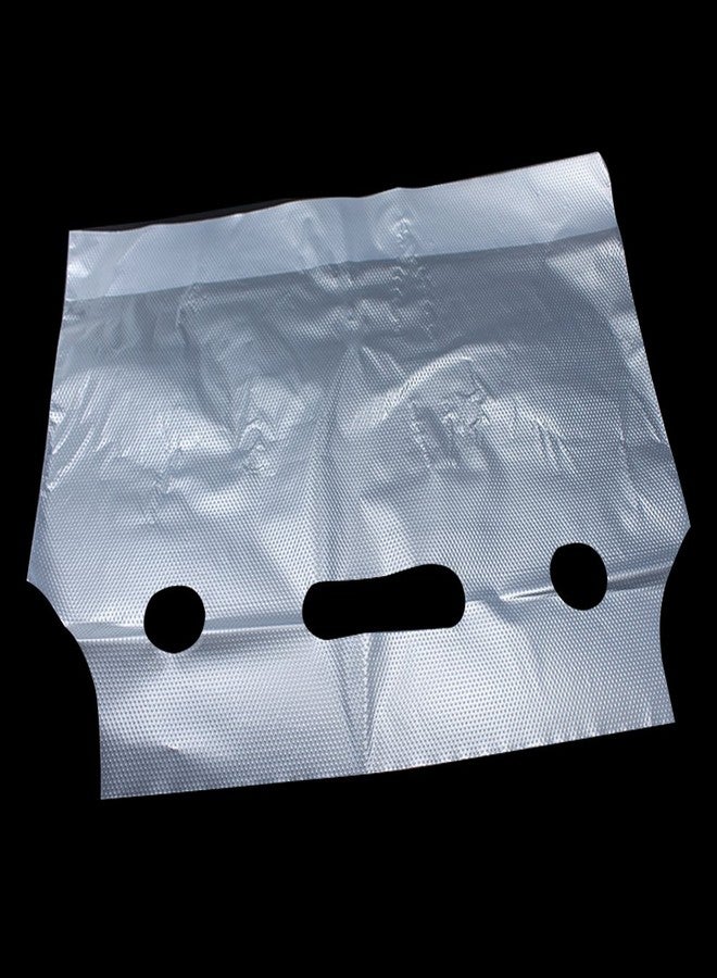 FERENLI 500PCS Clear Handle Drink Drinking Plastic Packaging Bags for Shops Stores Dining Hall Portable Beverage Milk Juice Water Carrier Containers Hanging Hole Liquid Pouches 12.2x10.2 inch - Image 4