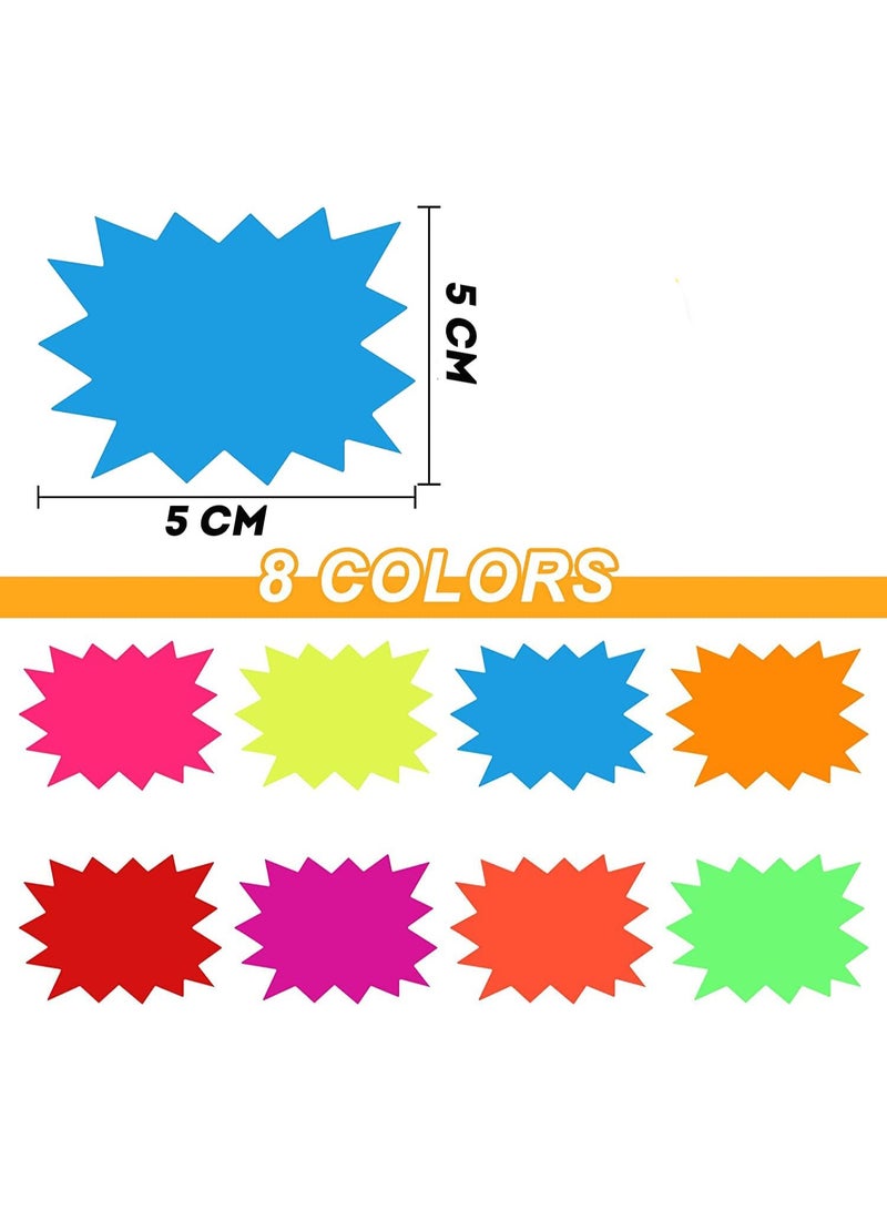 UP TO DATE Merchandise pricing stickers for shops. A set of colorful writing scraps for printing, made of colored paper and consisting of 50 pieces for writing prices - Image 3