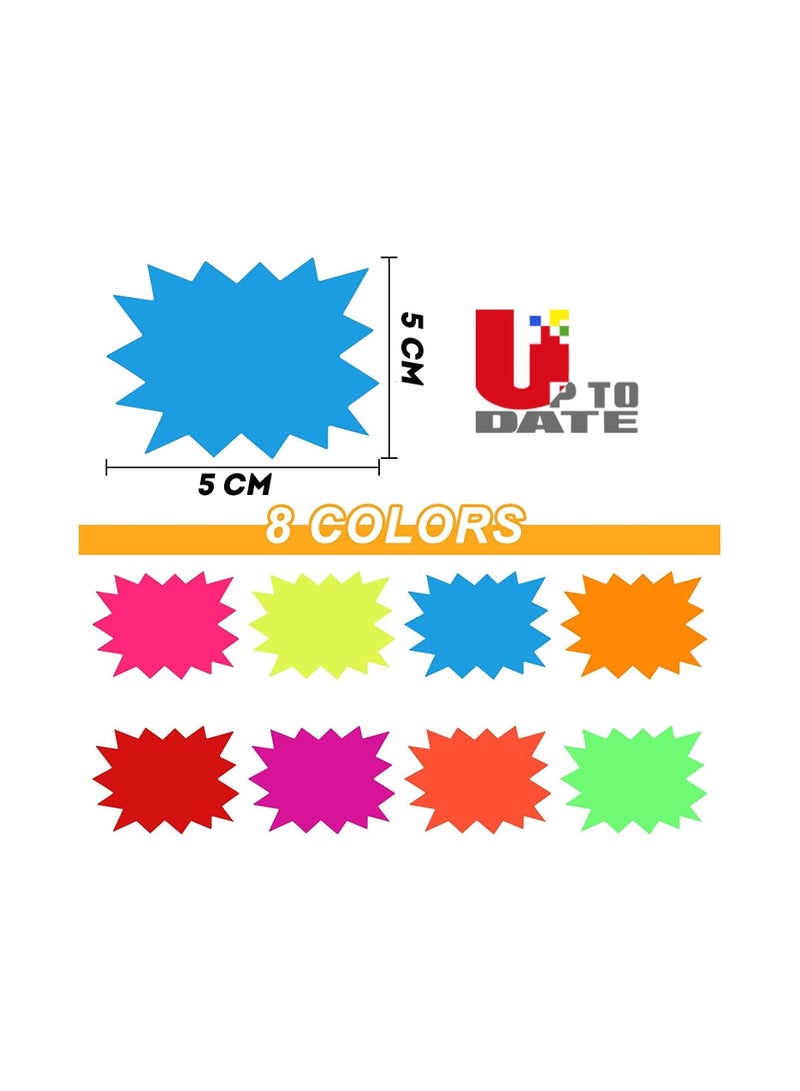Merchandise pricing stickers for shops. A set of colorful writing scraps for printing, made of colored paper and consisting of 50 pieces for writing prices and information for communication. - Image 2