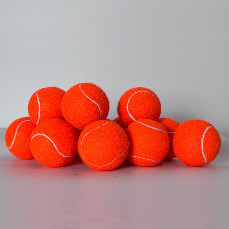 Hpwfhplf Tennis Balls  12 Packs Practice Tennis Balls For Beginner  Training Playing Tennis Balls For Dogs  Come With Mesh Carry Bag (Orange) - Image 3