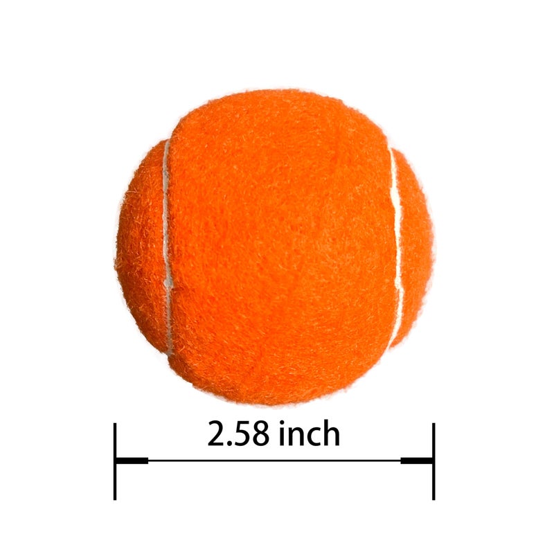 Hpwfhplf Tennis Balls  12 Packs Practice Tennis Balls For Beginner  Training Playing Tennis Balls For Dogs  Come With Mesh Carry Bag (Orange) - Image 2