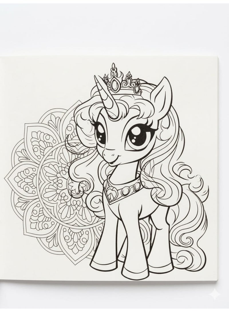Coloring Book 24 Unicorn Drawing Mandala Suitable For Adults And Kids - Image 3