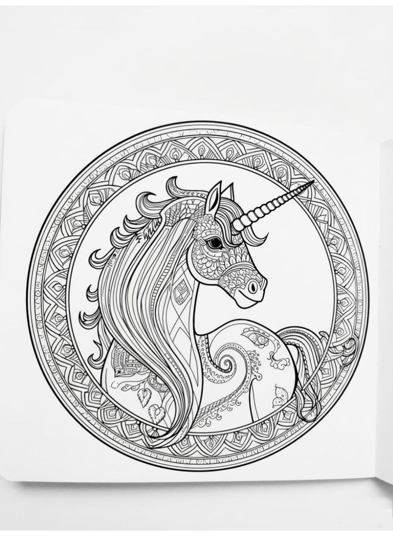 Coloring Book 24 Unicorn Drawing Mandala Suitable For Adults And Kids - Image 5