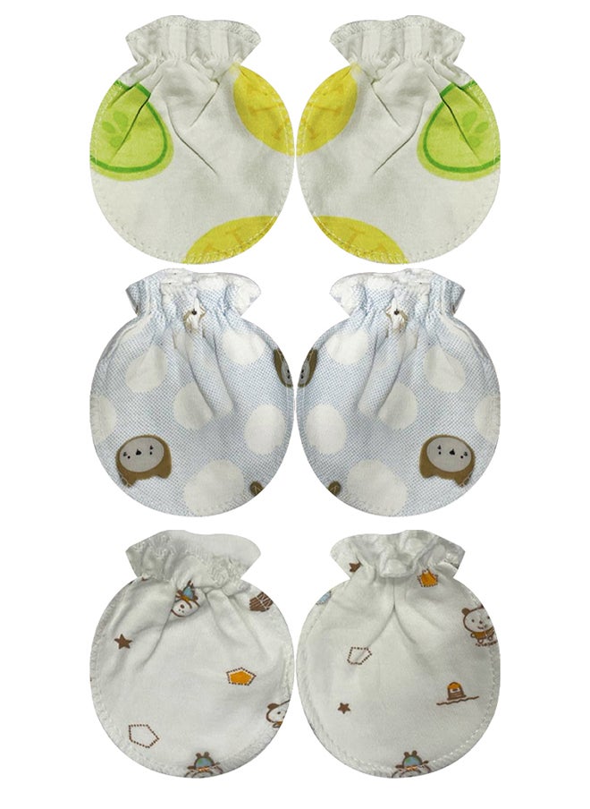 MARGOUN 3 Packs Newborn Baby Mittens Anti Scratch Baby Mittens No Scratch Mittens Baby Gloves for 0-6 Months Boys Girls Multicolour  - Image 2