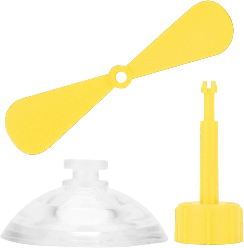 Aramox Bike Helmet Propeller Decorative Helmet Suction Cup Rubber and Plastic Motorcycle Helmet Propeller Rubber  PlasticYellow - Image 1