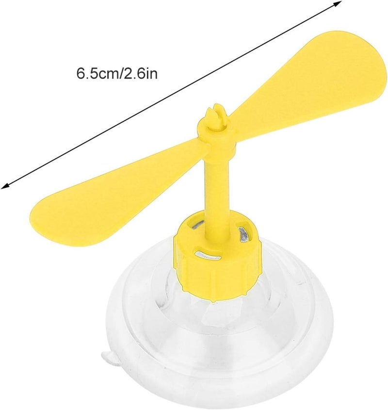 Aramox Bike Helmet Propeller Decorative Helmet Suction Cup Rubber and Plastic Motorcycle Helmet Propeller Rubber  PlasticYellow - Image 2