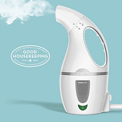 CONAIR مكواة بخار محمولة للسفر من كونير، CompleteSteam 1100W، للمنزل والمكتب والسفر، أبيض - Image 2