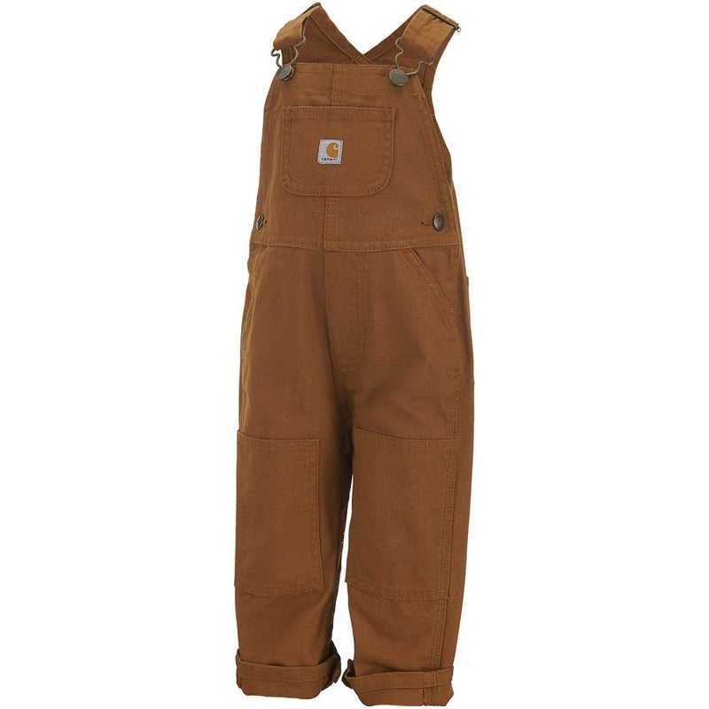 carhartt Carhartt Kids CM8609 Loose Fit Canvas Bib Overall Boys 12 Months Carhartt Brown 