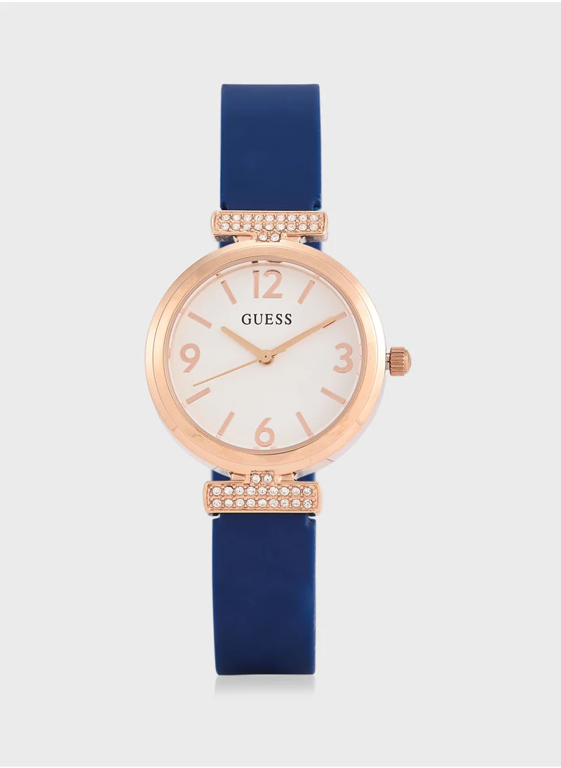 GUESS Array Pu Strap Analog Watch