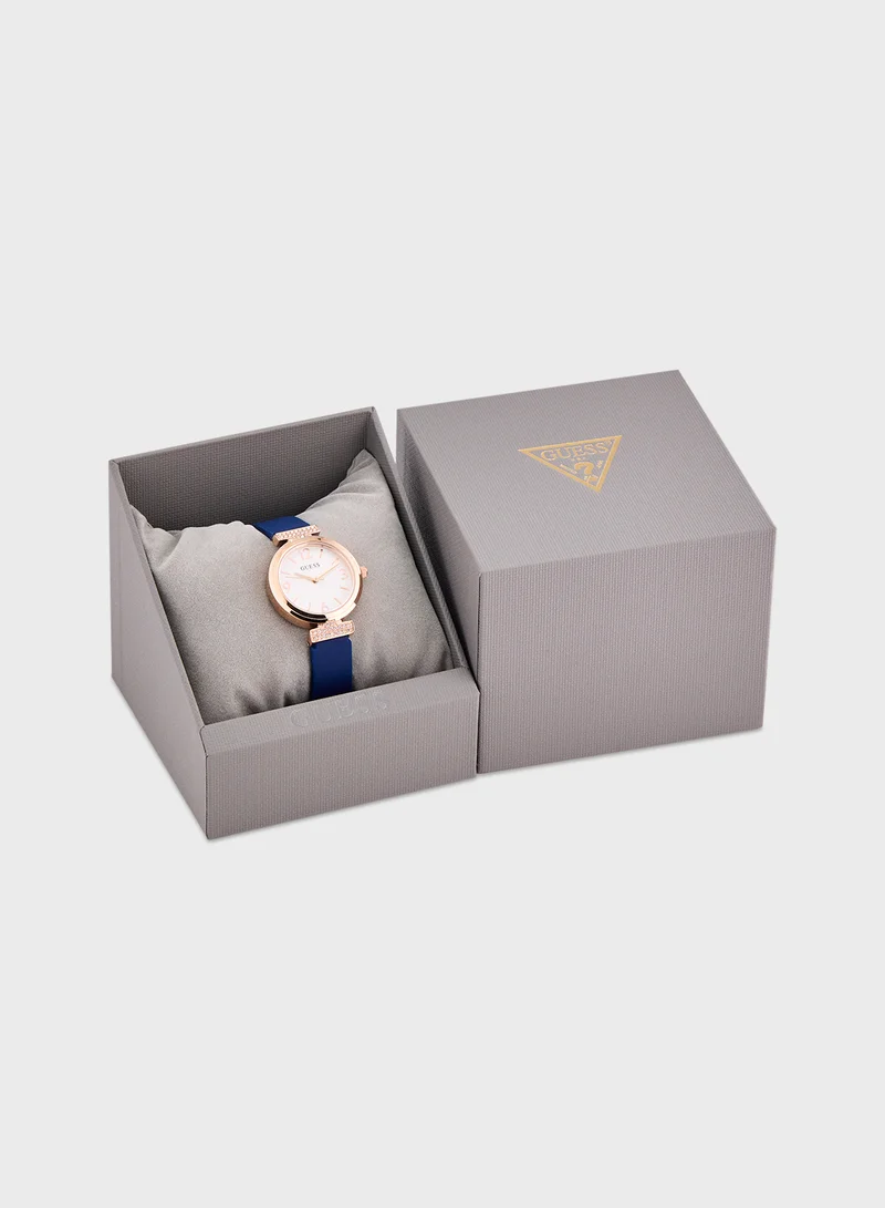 GUESS Array Silicone Strap Analog Watch