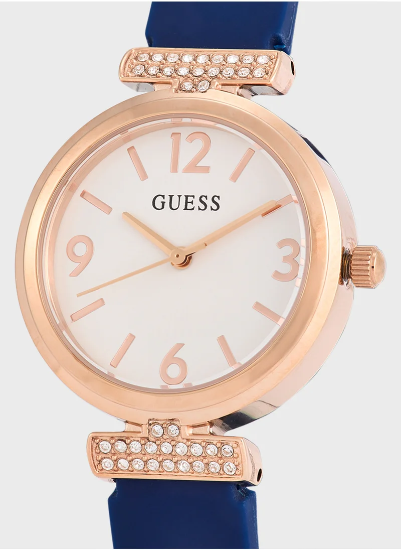 GUESS Array Pu Strap Analog Watch
