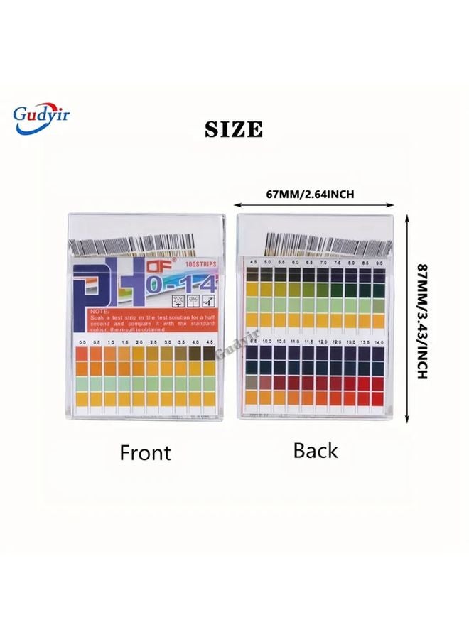 100 Count PH Test Strips 0 14 For Drinking Water Food Pools Aquariums And Soil - Image 3