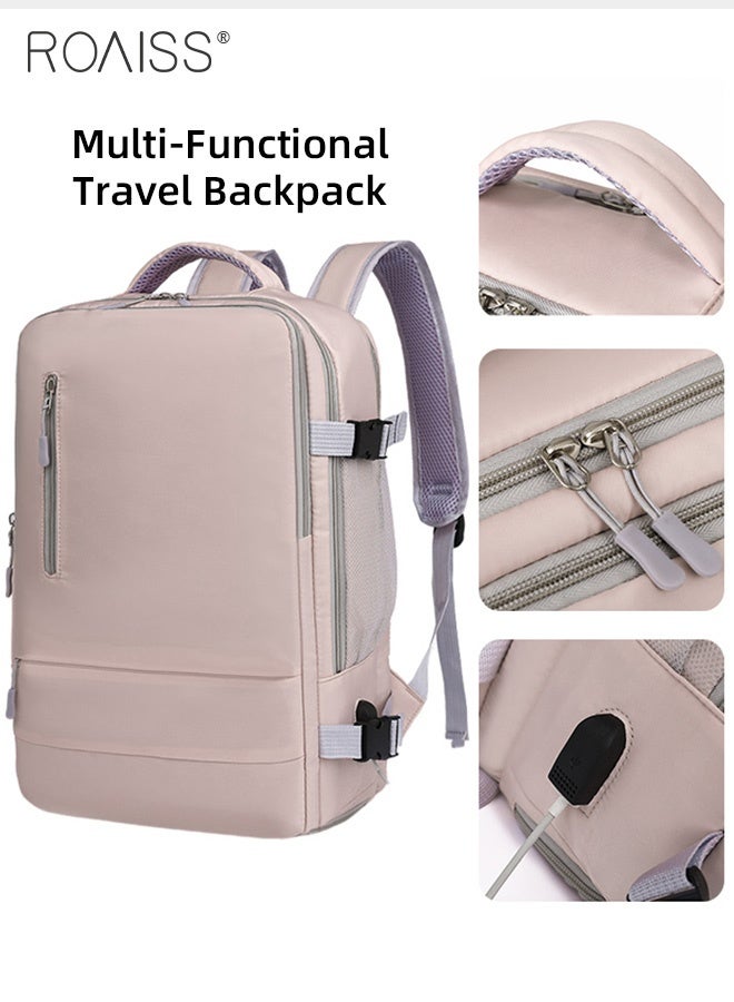 roaiss Unisex Functional Backpack with Large Capacity Storage Scientific Storage Simple Style Short Distance Travel Bag Student Backpack Laptop Bag Dry and Wet Separation Business Backpack Simple Solid Color Design - Image 1