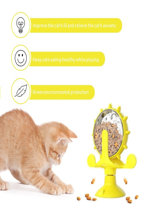 بو بيت بوب لعبة POPETPOP الدوارة على شكل طاحونة هوائية، موزع مكافآت للقطط، لعبة ألغاز تفاعلية مزودة بكوب شفط للقطط والكلاب الصغيرة، طعام بطيء للحيوانات الأليفة لتحسين الذكاء والتحكم في سرعة الأكل - Image 2