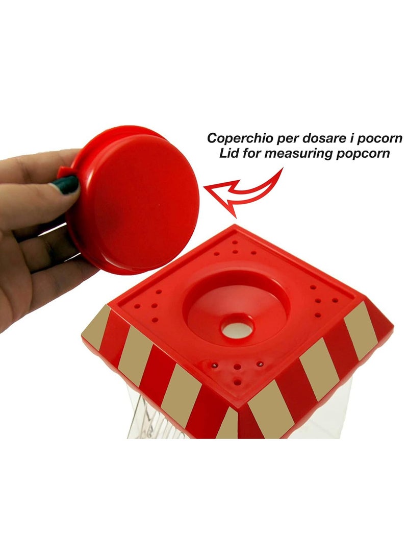 ELTRAZONE BT.651Y Red/Gold Popcorn Machine – 1200W Oil-Free, Hot Air Popper, Ready in 3 Minutes, Grease-Free with ABS Construction - Image 3